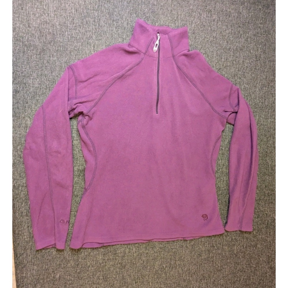Mountain Hardwear Lightweight 1/4 Zip Fleece Jacket Womens Medium Purple Coat